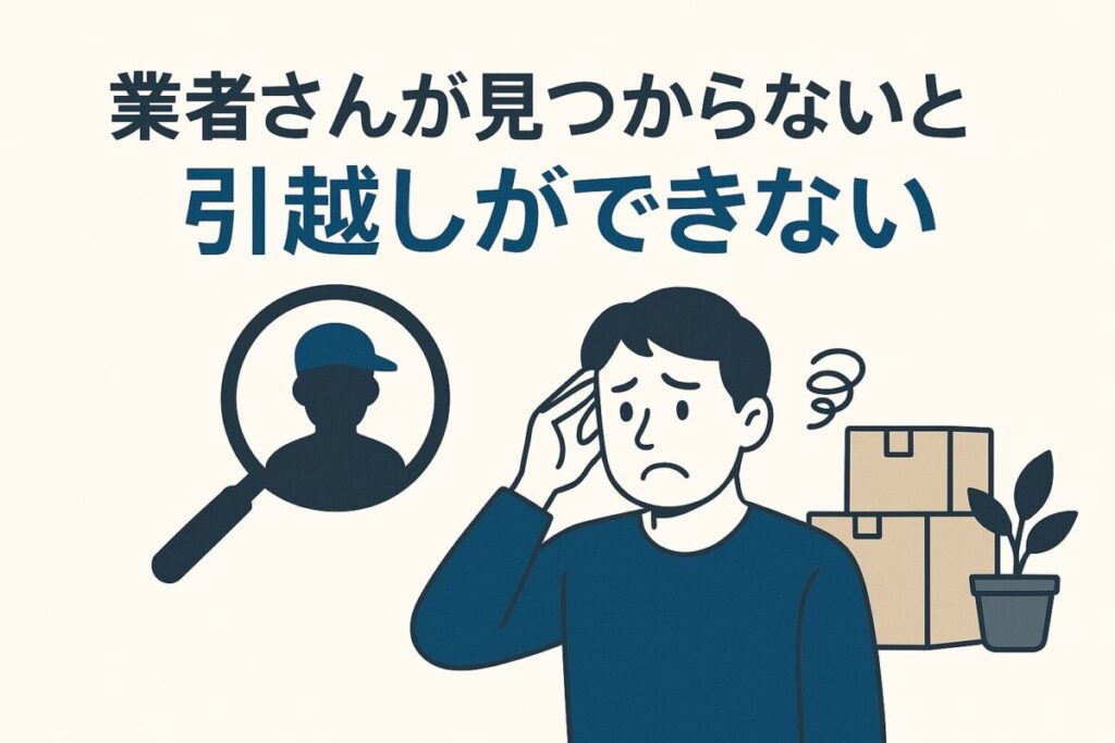 引越し業者が見つからない