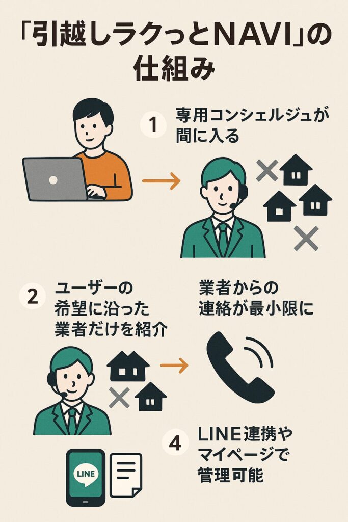 「引越しラクっとNAVI」の仕組み