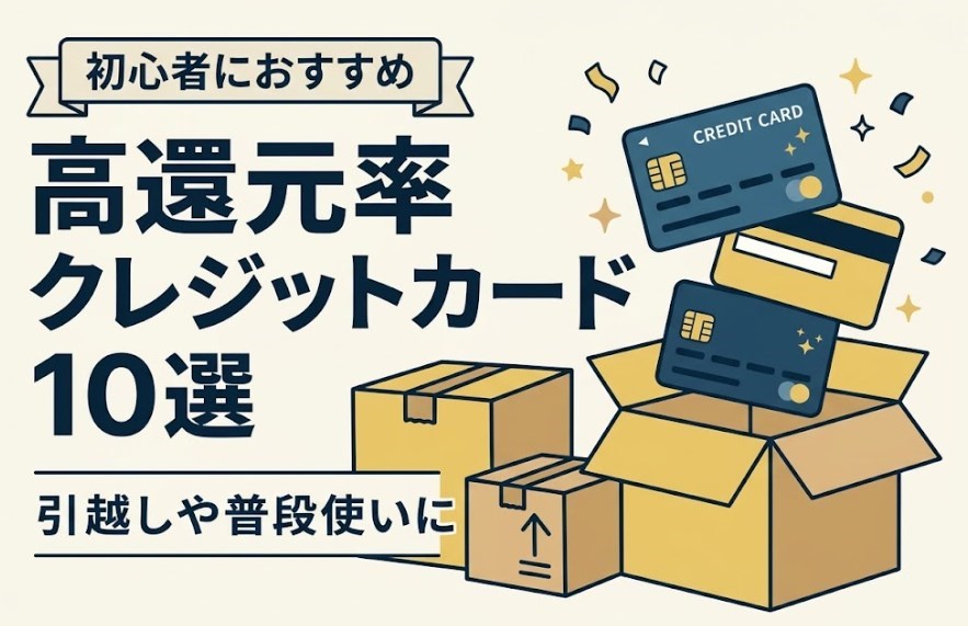 初心者におすすめ 高還元率クレジットカード10選 引越しや普段使いに