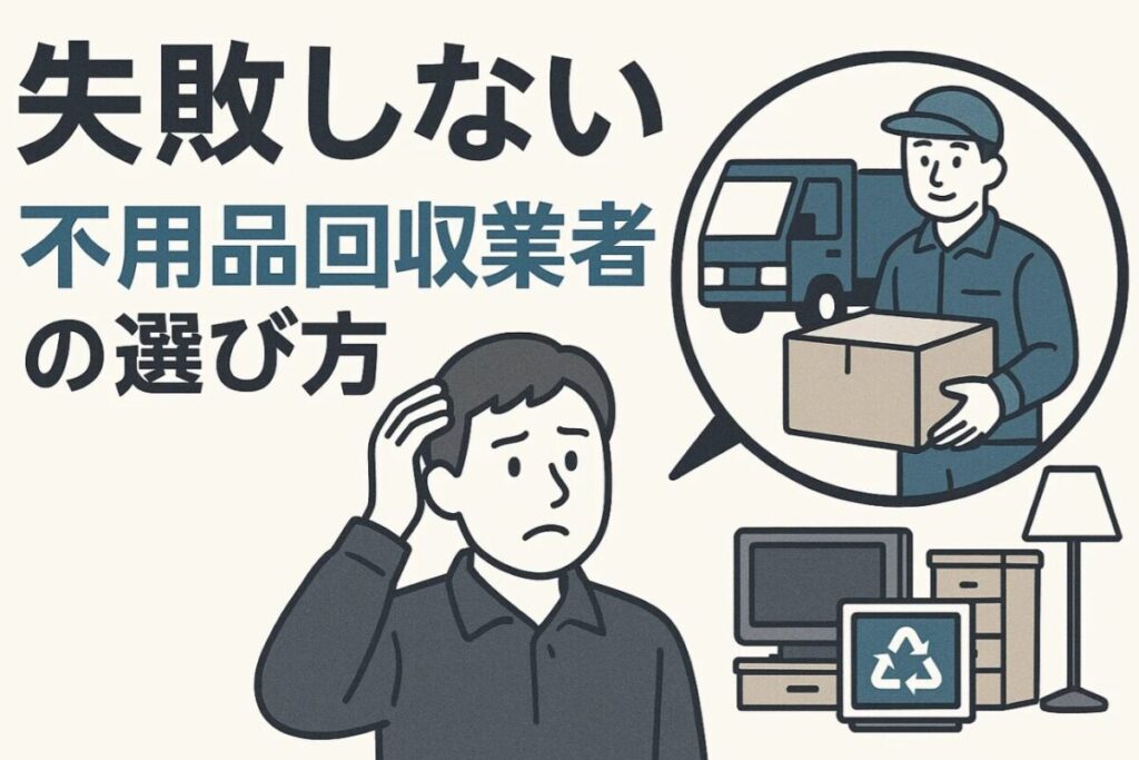 失敗しない不用品回収業者の選び方